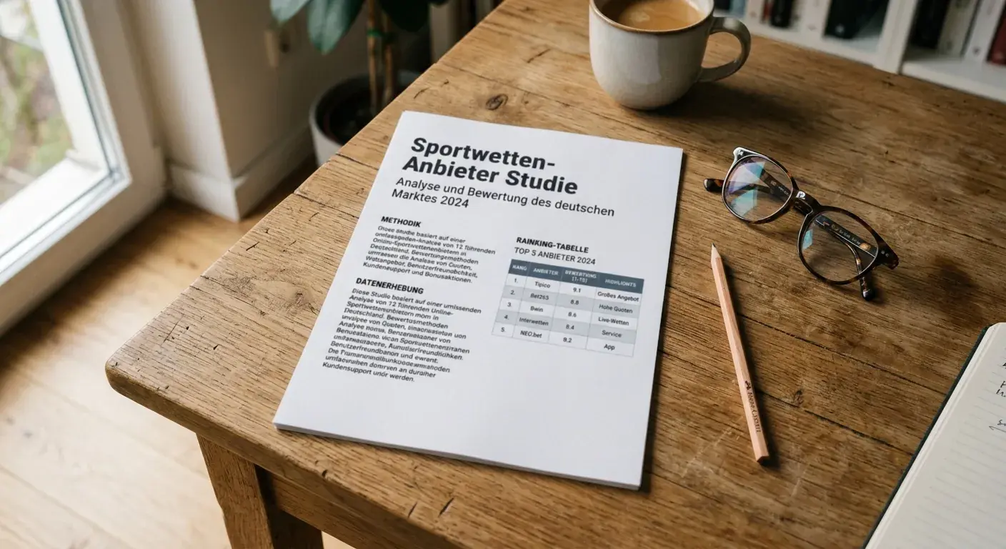 Ausgedruckter Studienbericht eines Verbraucherinstituts mit Bewertungskriterien