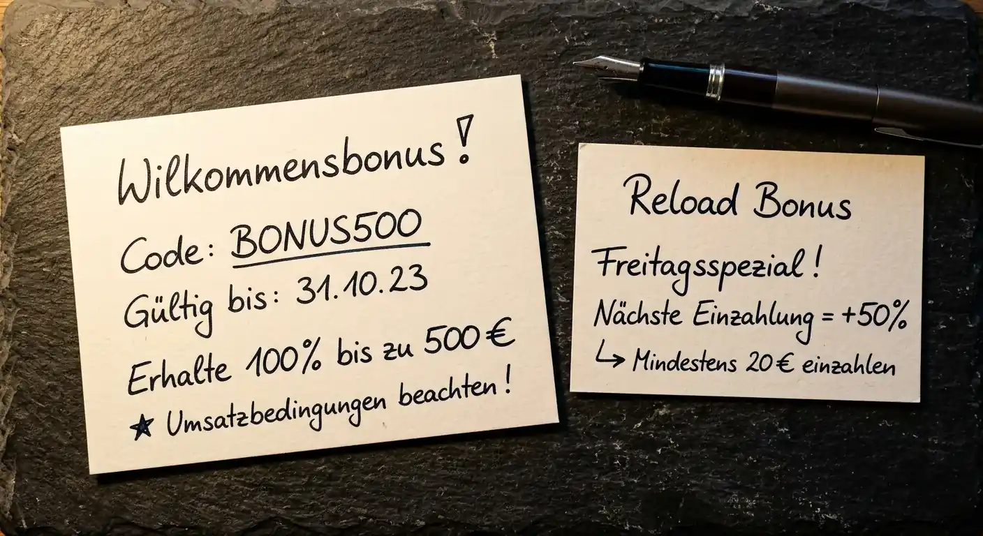 Zwei nebeneinander liegende Notizkarten in unterschiedlicher Größe